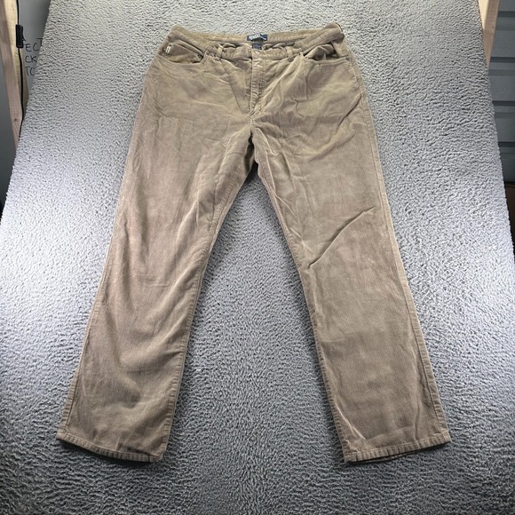 Vintage Polo Ralph Lauren Pant Mens 40x32 Brown Cotton Corduroy Chino Preppy